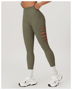 Hollow Out Sexy Seamless <b>Tight</b> Yoga Pants Peach Hips High Waist Fitness Pants Women Outdoor Running Sports Leggings - Product Image 3