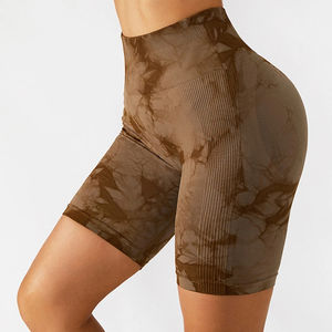 Shorts de compression taille haute respirants pour femme, nouvelle collection, avec taille élastique, pour le yoga et la course, motif uni, effet ventre plat - Product Image 6