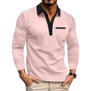 Polo de golf pour hommes de haute qualité, populaire, 50 % polyester, 50 % élasthanne, extensible dans quatre directions, avec fermeture éclair 1/4, logo en relief, personnalisable OEM - Product Image 3
