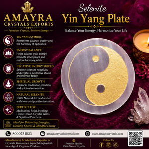 Vente en gros de plaques de sélénite gravées Yin Yang de 5-7 mm, gravier de cristal naturel en vrac pour la vente de Noël chez Amayra Crystals Exports India - Product Image 1