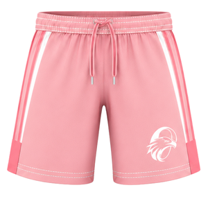 Pantalones Cortos de Rugby Rosa Bebé y Blanco Personalizados, Uniforme de Equipo, Transpirable, Ligero, Ropa Deportiva Personalizada para Entrenamiento, Rendimiento Atlético - Product Image 1