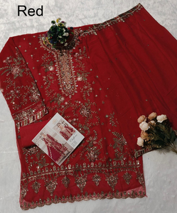 Impresionante combinación de colores, conjunto de salwar kameez para mujer, ropa festiva, conjunto de top, pantalón y dupatta con bordados, estilo punjabi, listo para usar. - Product Image 2