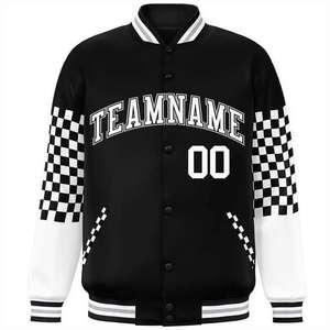 Chaquetas de Béisbol Varsity Personalizadas con Bordado por Sublimación, Chaqueta de Béisbol de Cuero Genuino con Cierre Frontal, Estilo Urbano para Adultos - Product Image 2