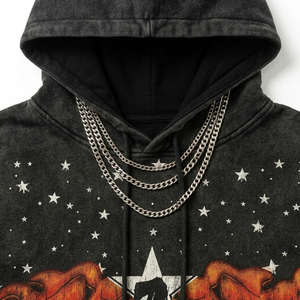 Hoodie unisexe court à ourlet brut, graphique délavé, anti-rétrécissement, haute qualité, style streetwear, fabrication sur mesure en gros - Product Image 3