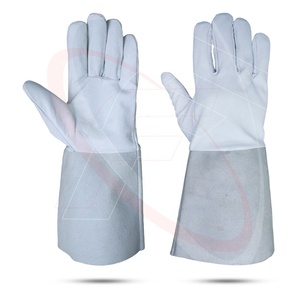 Wholesale Custom Unlined <b>Leather</b> Work Gloves with Wing Thumb Styling Tig Welding and Hand Protection Safety Gloves - Product Image 1