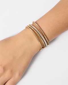 Cloud Coil Oval Cuff <b>Bracelets</b> 14k Solid Gold 3mm Width Ribbed Fluted Textured Modern Everyday Classic Stackable Bangle Factory - Product Image 4