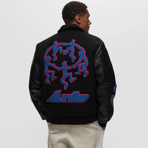 OEM Customized Man Winter Warm Varsity <b>Jacket</b> New Design Low MOQ Breathable Casual Blank Zipper Closure Fashion Letterman <b>Jacket</b> - Product Image 6