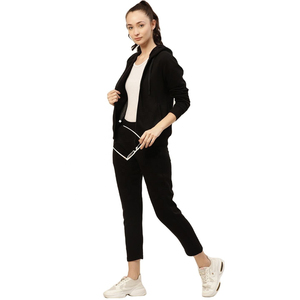 Top Quality Women's Winter Streetwear Breathable Hooded Eco-Friendly Lightweight <b>Tracksuit</b> Custom Design Women's Sets - Product Image 5