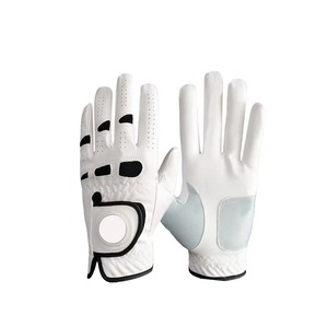 Gants de golf blancs personnalisés de qualité supérieure, en cuir Cabretta, pour adultes, durables, pour activités de plein air, offrant une protection maximale – Vente chaude - Product Image 1