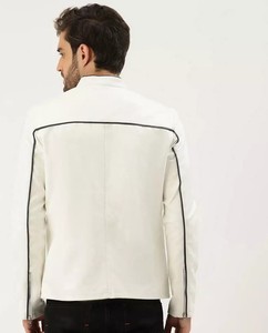 Men's Vintage Cowhide Genuine Leather <b>Jacket</b> Fashion Classic Casual Outwear <b>with</b> <b>Zipper</b> Closure for Winter Motorcycle Riding - Product Image 2