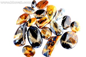 หินอัญมณีธรรมชาติแบบหลวมไพเทอร์ไซต์อัญมณีสีน้ำตาลแบบหลวม - Product Image 2