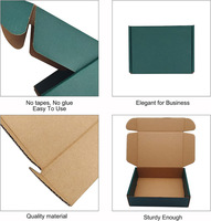 Boîtes-cadeaux ondulées vert foncé, boîtes postales ondulées de carton personnalisé pour l'emballage d'expédition cadeaux d'artisanat donnant des produits