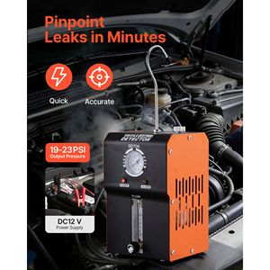 Tester Diagnostico Vuoto EVAP DC 12V, Rilevatore di Perdite con Macchina del Fumo per Settore Automobilistico, con Pompa ad Aria e Manometro per Modelli di Camion - Product Image 2