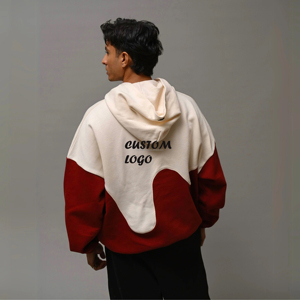 Hoodie unisexe à fermeture éclair, imprimé numérique effet goutte d'eau, 100% coton molletonné respirant, avec poches, idéal pour l'hiver - Product Image 1