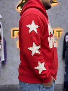 เสื้อฮู้ดซิปหนา 420 กรัม แบบหนาพิเศษ สไตล์วินเทจ ปักลายปะติด  สำหรับผู้ชาย รับผลิตตามแบบ (OEM) - Product Image 3