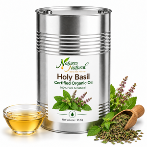 Huile Essentielle de Basilic Sacré Biologique Certifié (Sucré) Ocimum Basilicum 100% Pure Certifiée GMP Cosmétiques Naturels Soins de la Peau Soins des Cheveux - Product Image 3