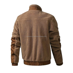 Chaqueta de Forro Polar Cálida de Invierno con Logotipo Personalizado al por Mayor, Cuello Alto, Cierre de Cremallera, Teñido Liso, Ecológica, Cortavientos para Hombre - Product Image 6