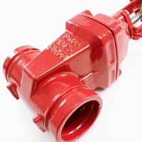 Vanne à opercule à siège souple rainurée NRS DN200 pour protection incendie, Vanne coupe-flamme DN100 PN16