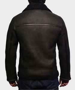 Custom Fashion Genuine Leather Cotton <b>Filling</b> Turn <b>Down</b> Fur Collar Breathable Waterproof Warm Heated <b>Men</b> Leather <b>Jacket</b> - Product Image 4