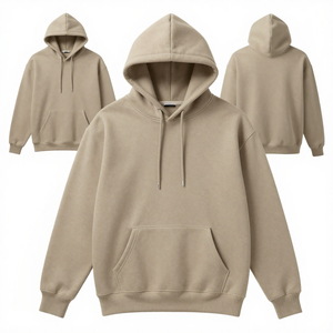 Sudadera con Capucha Oversize de Algodón 100% Personalizada con Hombros Caídos, Estilo Urbano, Diseño Exclusivo, Peso Pesado, Lisa - Product Image 4