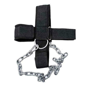 Arnés de Cuello de Alta Calidad para Levantamiento de Pesas, Entrenamiento de Cuello, Desarrollo Muscular, con Cadena Larga de Acero Ajustable y Correa - Product Image 3