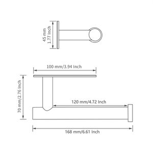 Portarotolo Moderno in Acciaio Inossidabile con Adesivo, Porta Carta Igienica in Nichel per Bagno e Ristoranti - Product Image 5