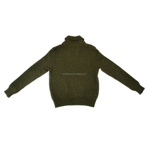 ODM hommes mode Cardigan 100% coton tricoté armure Vee cou manches longues fermeture à glissière coupe régulière saison d'automne - Product Image 2