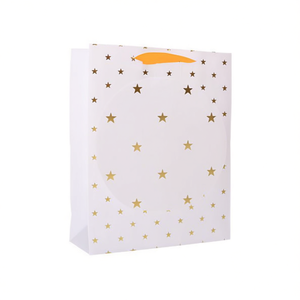 Sacchetto Regalo con Stelle in Lamina d'Oro Taglia M per Confezioni Regalo - Product Image 1