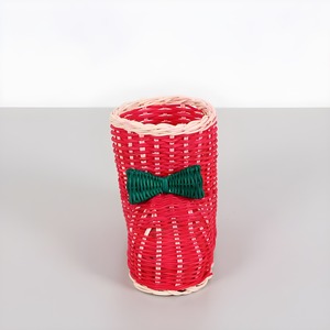 Bota de Papá Noel de Ratán Natural, Adorno para Árbol de Navidad, Zapato Navideño de Mimbre Hecho a Mano para Decoración de Fiestas - Product Image 3