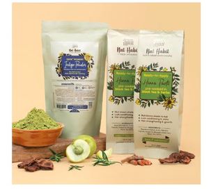 เนท ฮาบิท เฮนน่าเพสต์พร้อมใช้และผงอินดิโกออร์แกนิกคอมโบ – ชุดย้อมผมธรรมชาติสำหรับผมดำ เฮนน่า - Product Image 3