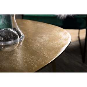 Mesa de Centro Redonda Moderna con Acabado Martillado, 42 cm de Diámetro, Muebles Contemporáneos para Sala de Estar - Product Image 6