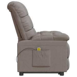 Fauteuil de massage en tissu taupe - Product Image 4