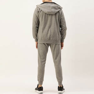 Survêtement d'hiver pour homme de bonne qualité, écologique, 100% coton, avec manches longues, pour la salle de sport, la remise en forme, fermeture éclair - Product Image 3