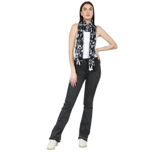 Bufanda Larga Estampada Floral para Mujer, Ligera, de Poliéster, Informal, para Todas las Temporadas, Uso Diario, con Borlas - Product Image 2
