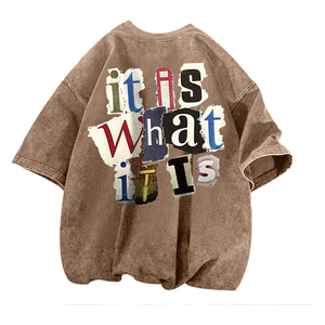 Premium <b>Men</b> Acid Wash T <b>Shirt</b> <b>Silk</b> Screen Printed Oversized Heavyweight Streetwear Tee - Product Image 5