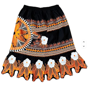 Falda Personalizada de Talla Grande, Transpirable, con Diseño Bordado, Estampado de Flores Hawaianas, Polinesias y de Micronesia - Product Image 6