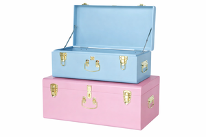 Baúl de almacenamiento metálico de nuevo diseño, elegante baúl de almacenamiento metálico - Product Image 6