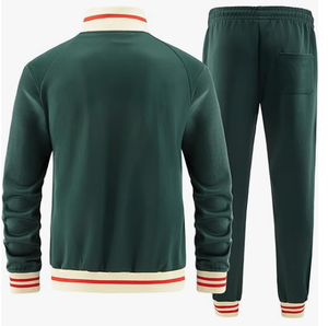 Ensemble de survêtement 2 pièces à capuche pour homme, personnalisé, en polaire technique, séchage rapide, brodé, color block, style streetwear, automne-hiver, vente en gros - Product Image 6