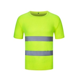 Men's High Visibility Reflective Safety T-<b>Shirt</b> Orange and <b>Lime</b> <b>Green</b> Workwear Working T <b>Shirt</b> - Product Image 3
