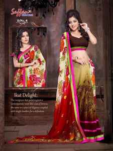 Precioso sari indio para fiestas, para mujeres, ideal para festivales, ceremonias y bodas. - Product Image 5