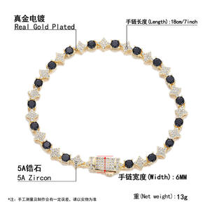 Luxury 925 <b>Silver</b> Diamond Bracelet Star Pattern Round Brilliant Cut Prong Setting Unisex Everyday Wear Chain Link Jewelry - Product Image 5