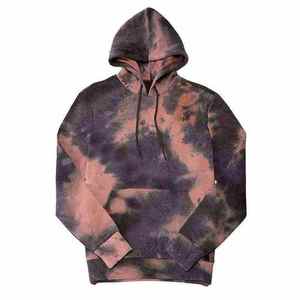 <b>Men's</b> Tie-Dye Hooded Sweatshirt Regular Fit Knitted Casual Autumn <b>Pullover</b> With Pocket Design - Product Image 5