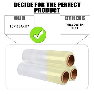 Pellicola elasticizzata a 4 rotoli 20 \ "X 5000 piedi 80 spessore (20 Micron) pellicola trasparente per macchina da imballaggio in movimento per pallet - Product Image 5