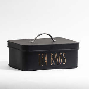 Tea Bags <b>Storage</b> <b>Tin</b> Metal Cylinder Airtight Lid Kitchen Use Vintage Design Stackable Portable Handcrafted Freshness - Product Image 1