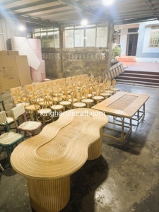 Silla Infantil Moderna de Ratán Natural para Alquiler, Decoración de Eventos de Hotel y Fiestas de Cumpleaños, Muebles Hechos a Mano, Proveedor OEM ODM - Product Image 4