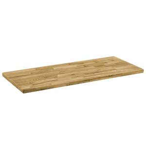 Dessus de table rectangulaire en bois de chêne massif 1.7 \ "55.1 \" x23.6 \ "Table basse - Product Image 2