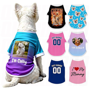 เสื้อสัตว์เลี้ยงแบบกำหนดเองได้ พร้อมชื่อ รูปภาพ ข้อความ โลโก้ เสื้อยืดแบบสวมใส่สบายสำหรับสุนัขและแมว สวมใส่ได้ทุกวัน - Product Image 1