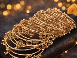 Daily Style 4 Kashmiri Fashion Women's Stylish Trendy Stackable Stainless Steel Eco-Friendly <b>Bangles</b> Wrist Accessories Modern - Product Image 6