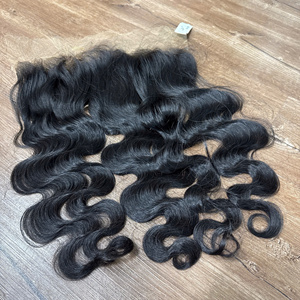 Cabello Virgen Vietnamita Ondulado Negro de Lujo con Frente Frontal, Cabello Humano Súper Doble Trama, Envío Rápido Directo de Fábrica - Product Image 1