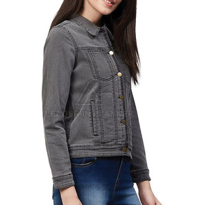 Veste en jean pour femme, fabrication professionnelle, vente en gros, vêtements décontractés, usage extérieur, veste en jean pour femme avec personnalisation - Product Image 2